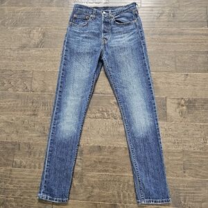 LEVI'S 501 High Rise Skinny Jean Medium Wash Sz 26 x 30